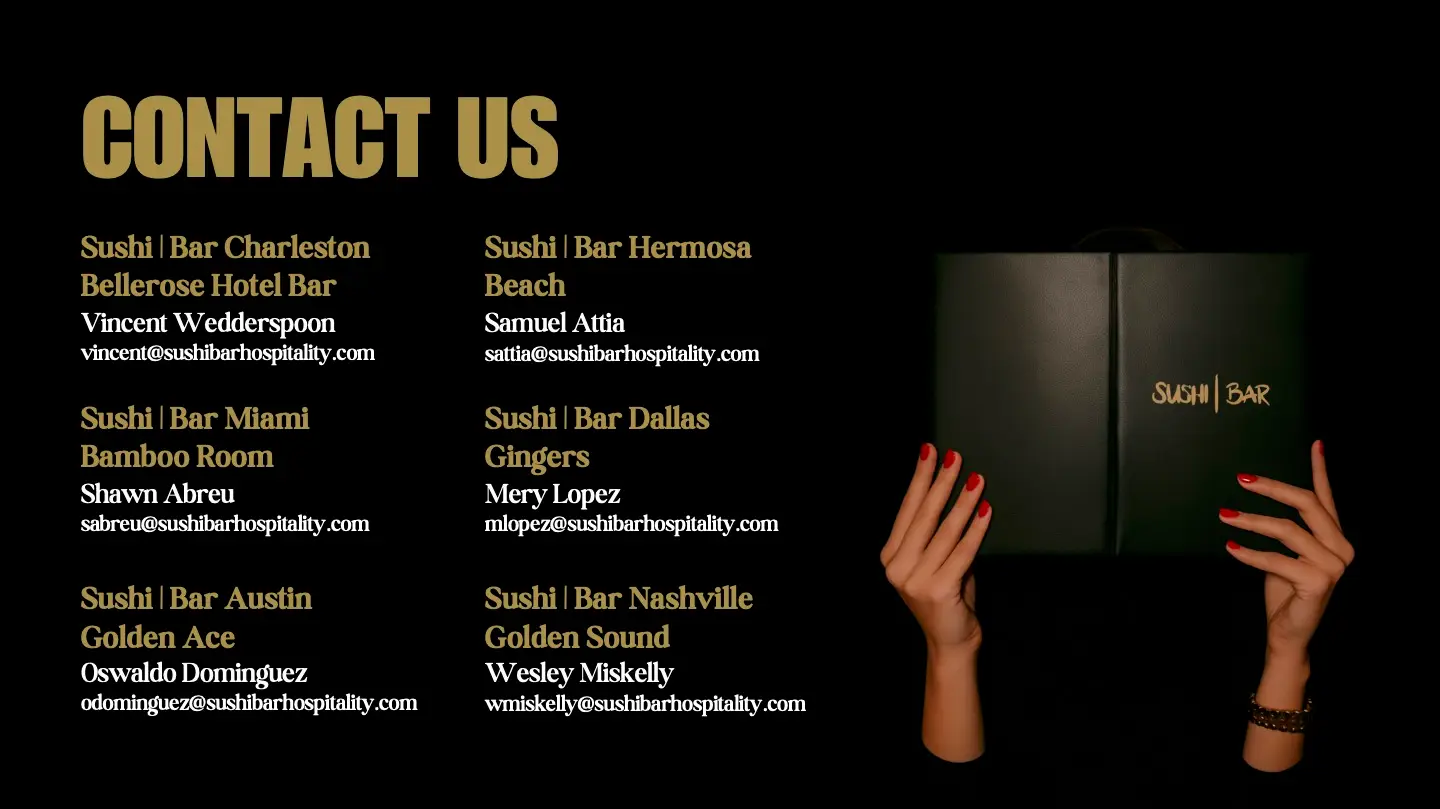 Sushi | Bar Hospitality Private Events