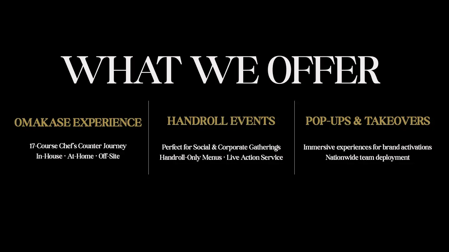 Sushi | Bar Hospitality Private Events